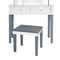 Primrose Mirrored 2-Drawer Makeup Vanity Table with Stool Set
